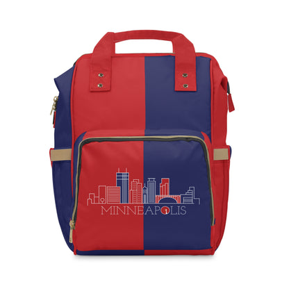 Minneapolis - Red White and Blue City series - Multifunctional Diaper Backpack