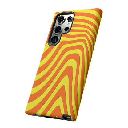 Retro wavy - Yellow and Orange - Tough Cases