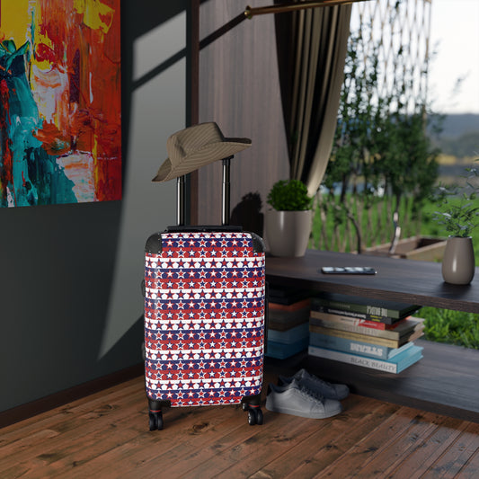 Red White and Blue Stars - Stripes - Suitcase