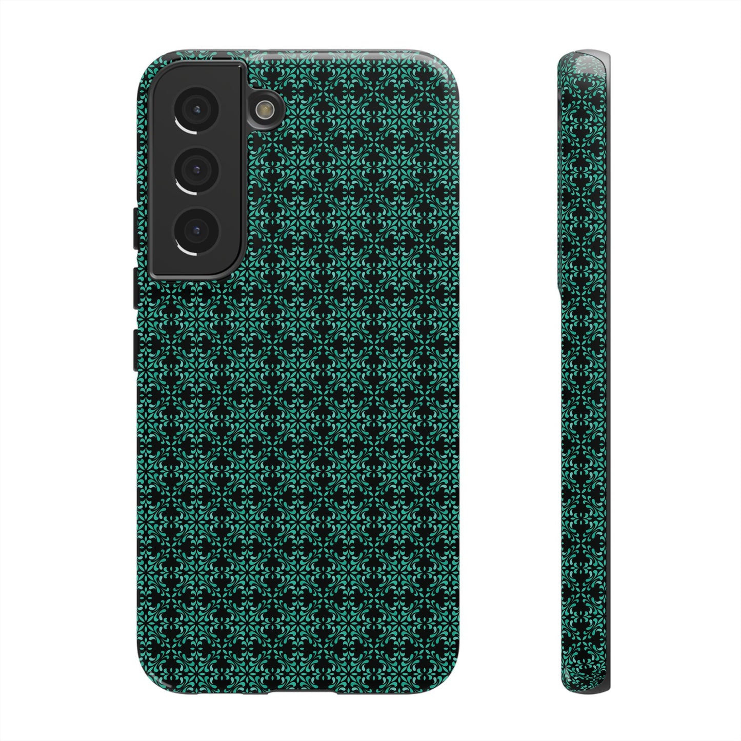 Vibrant Kaleidoscope - Turquoise - Black - Tough Cases