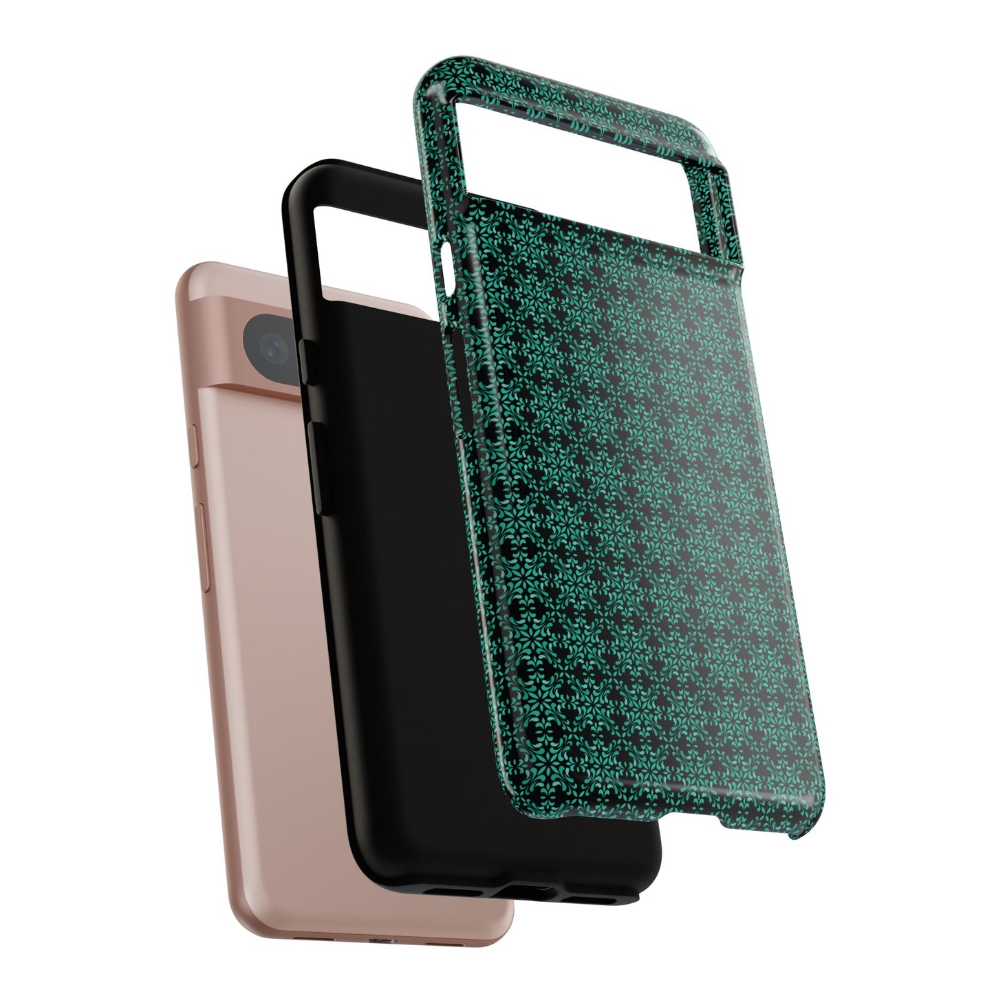 Vibrant Kaleidoscope - Turquoise - Black - Tough Cases