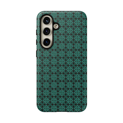 Vibrant Kaleidoscope - Turquoise - Black - Tough Cases