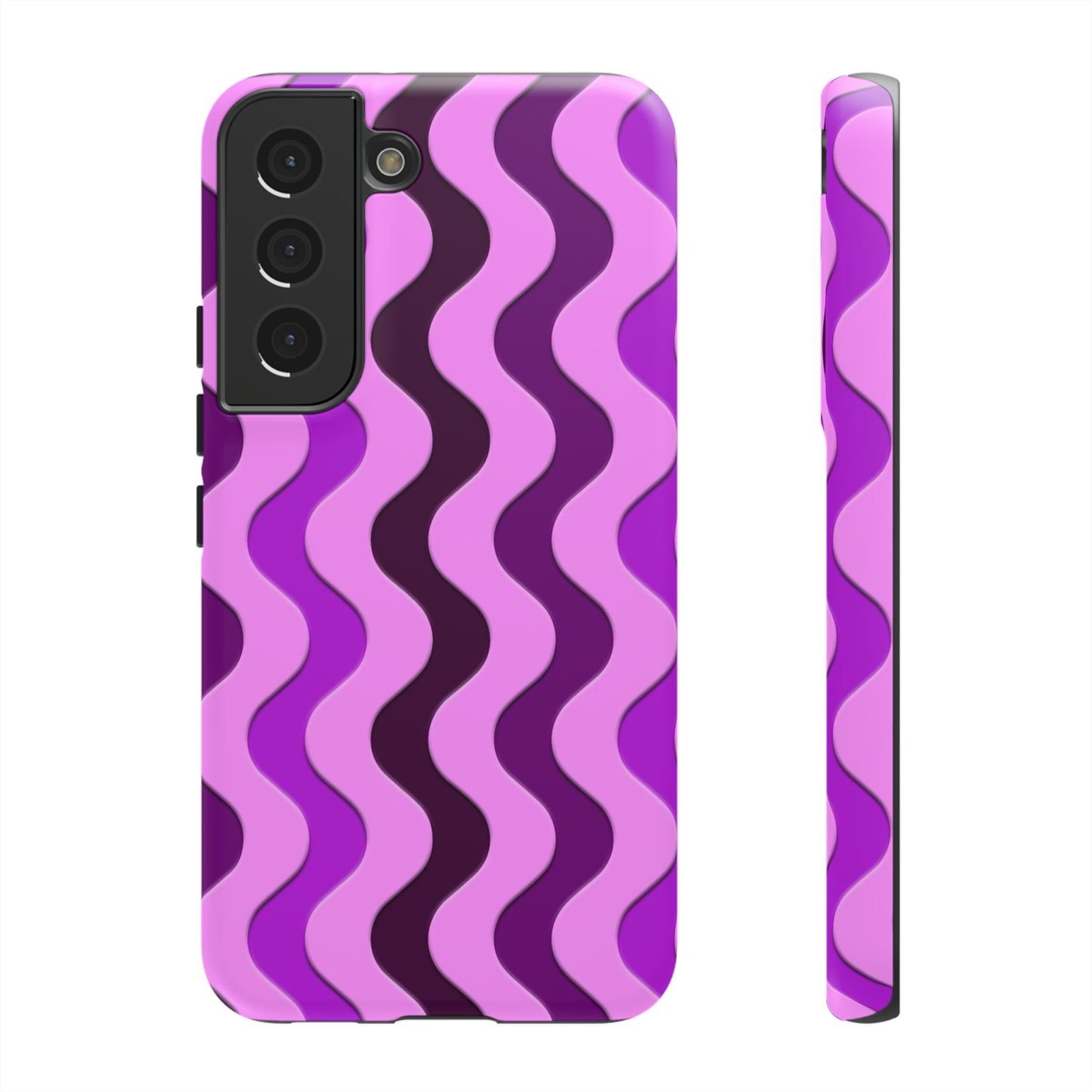 Vertical retro wavy purple and pink - Tough Cases