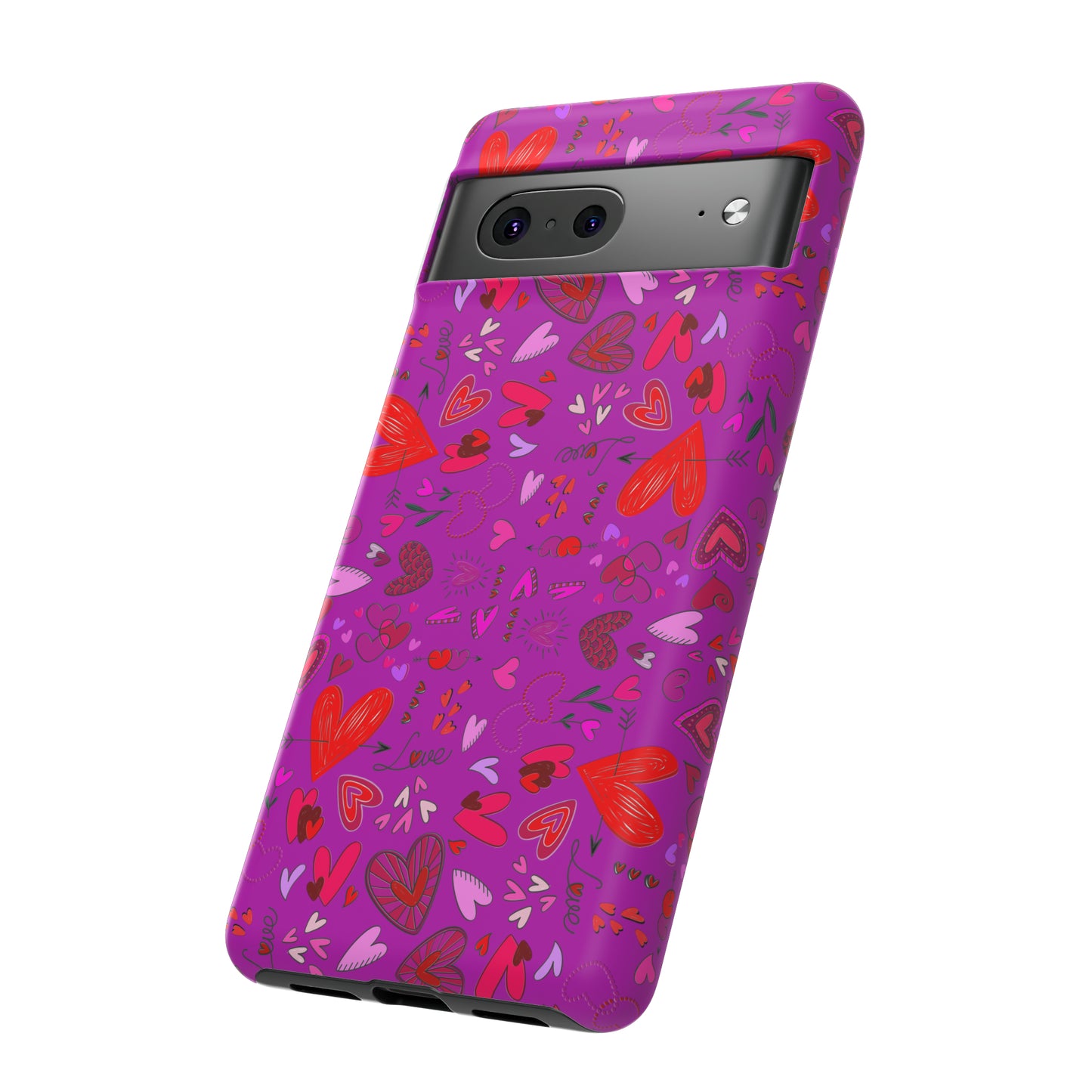 Heart Doodles - Deep Magenta B805AE - Tough Cases