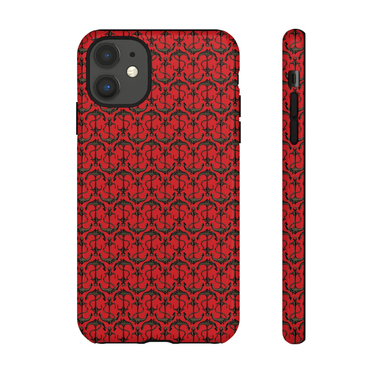 Anchors Away - Black Gray - Scarlet de0000 - Tough Cases