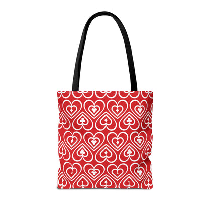 Ducks in the Deck - White - Scarlet de0000 - Tote Bag