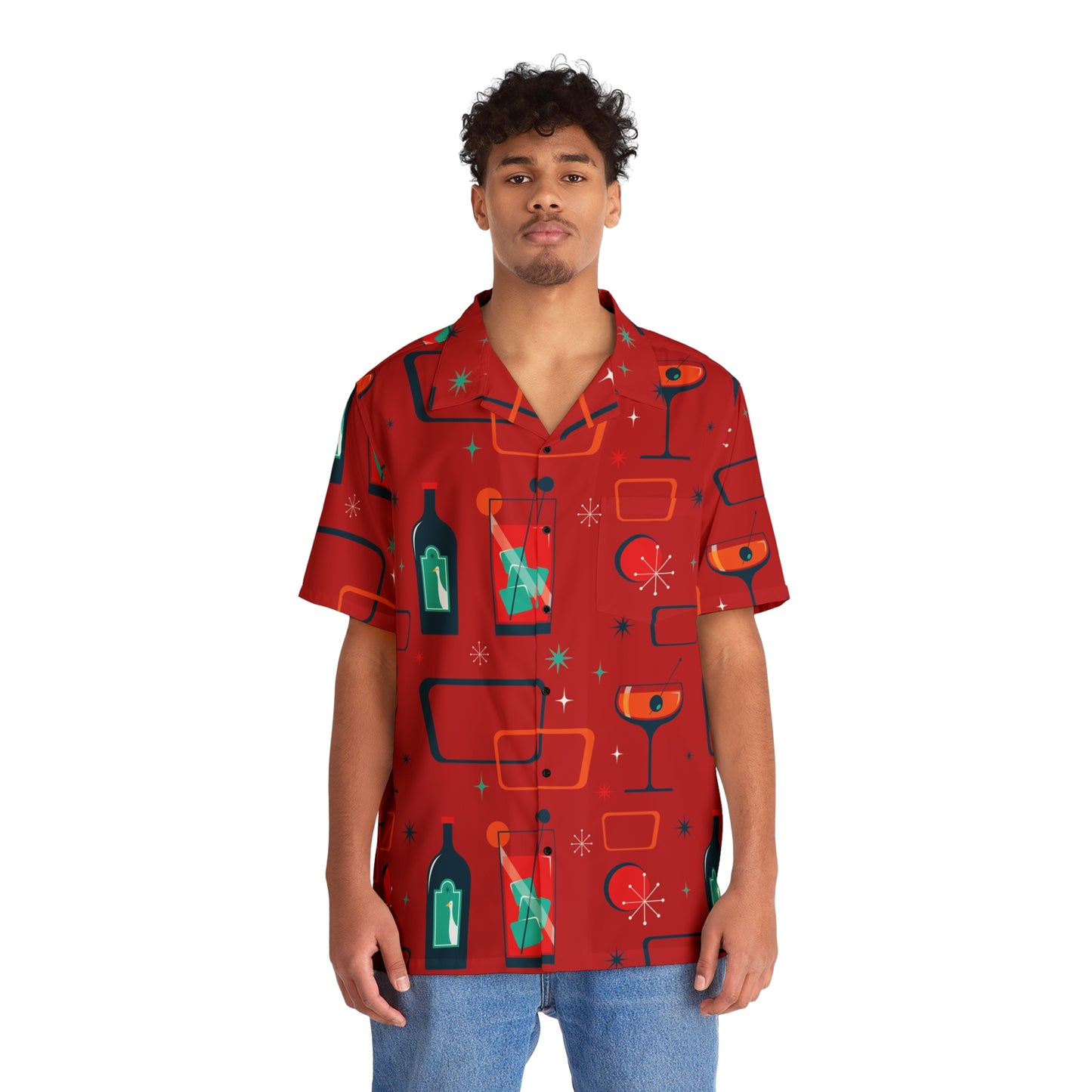 Cocktail Time - Red c20011 - Men's Hawaiian Shirt