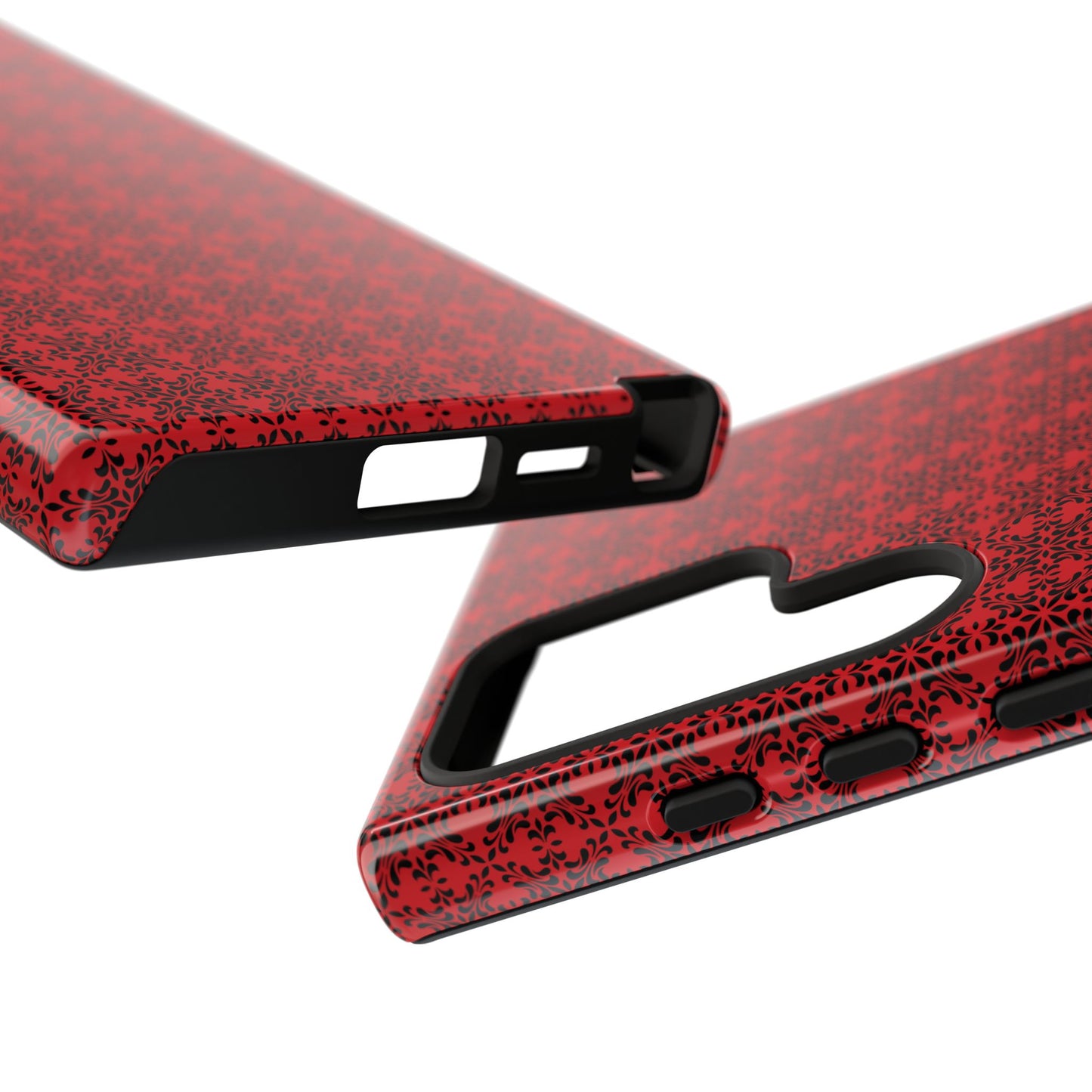 Vibrant Kaleidoscope - Black - Scarlet - Tough Cases