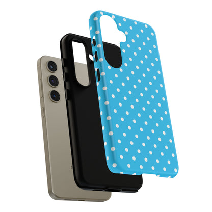 White dots on blue - Tough Cases