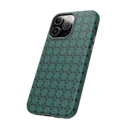 Vibrant Kaleidoscope - Turquoise - Black - Tough Cases