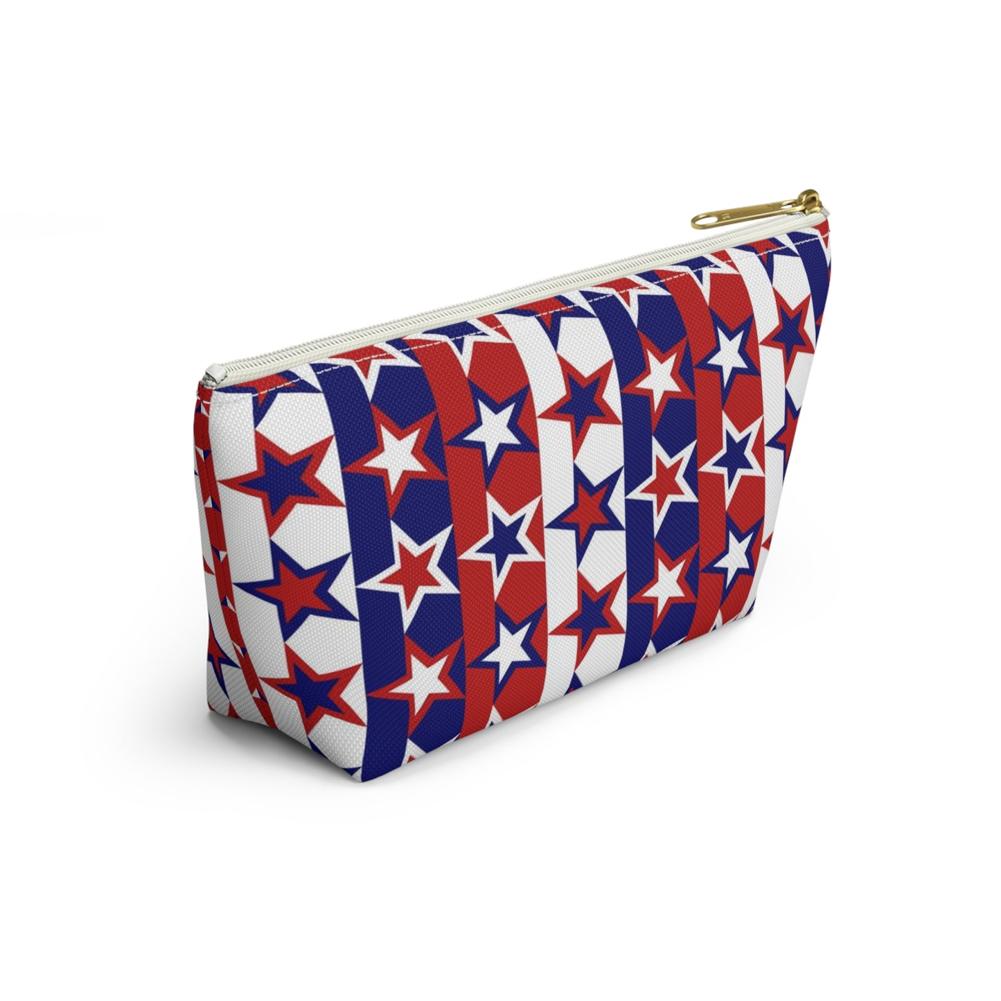 Red White and Blue Stars - Stripes - Accessory Pouch w T-bottom