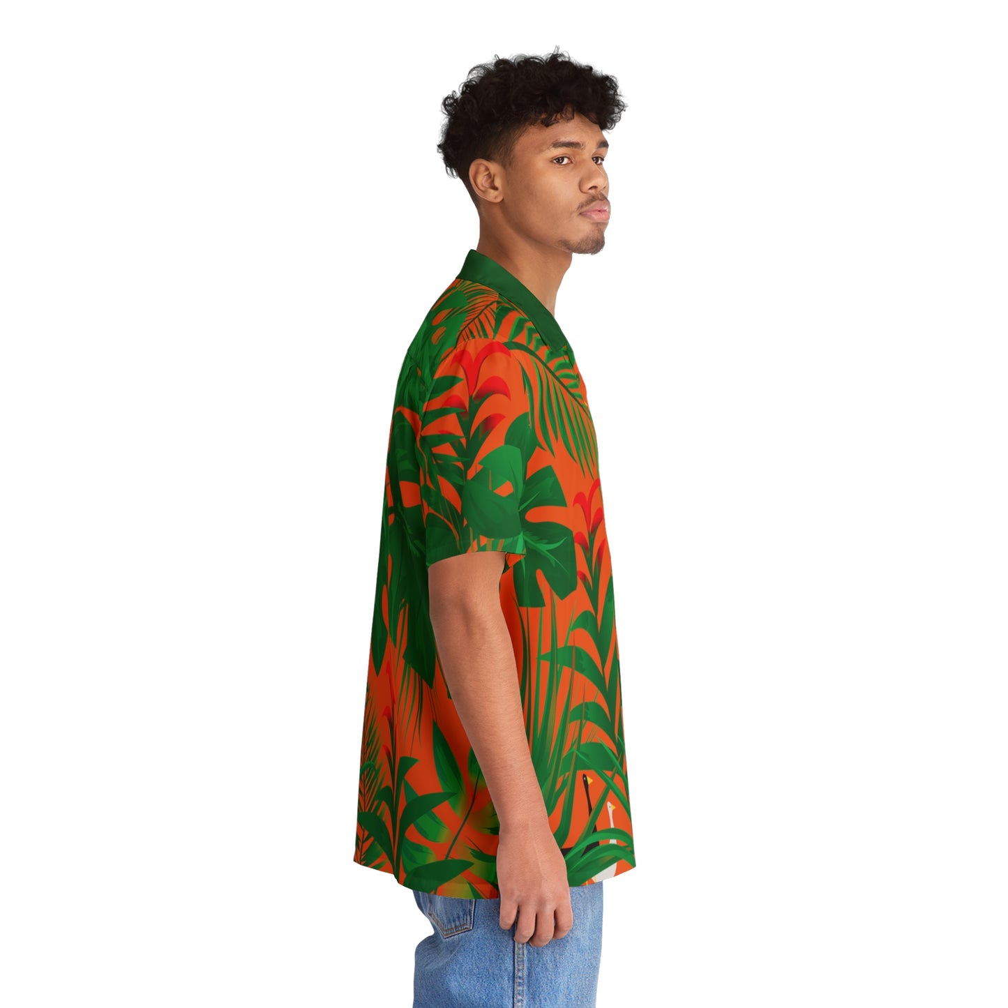 Tropical Hideaway - Pumpkin f16220 - Men's Hawaiian Shirt