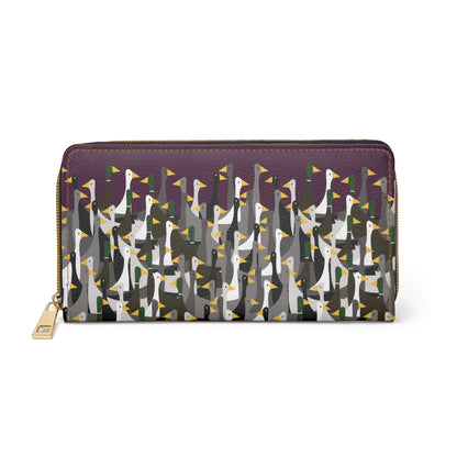 That is a LOT of ducks - Eggplant 4b023d - Zipper Wallet