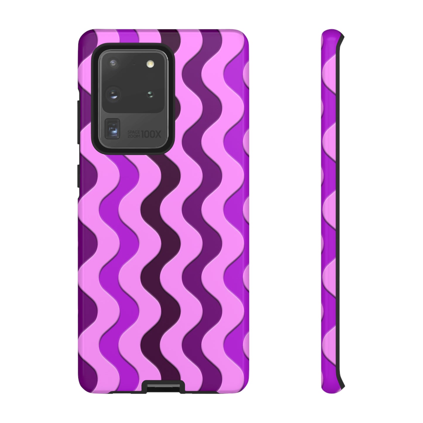 Vertical retro wavy purple and pink - Tough Cases