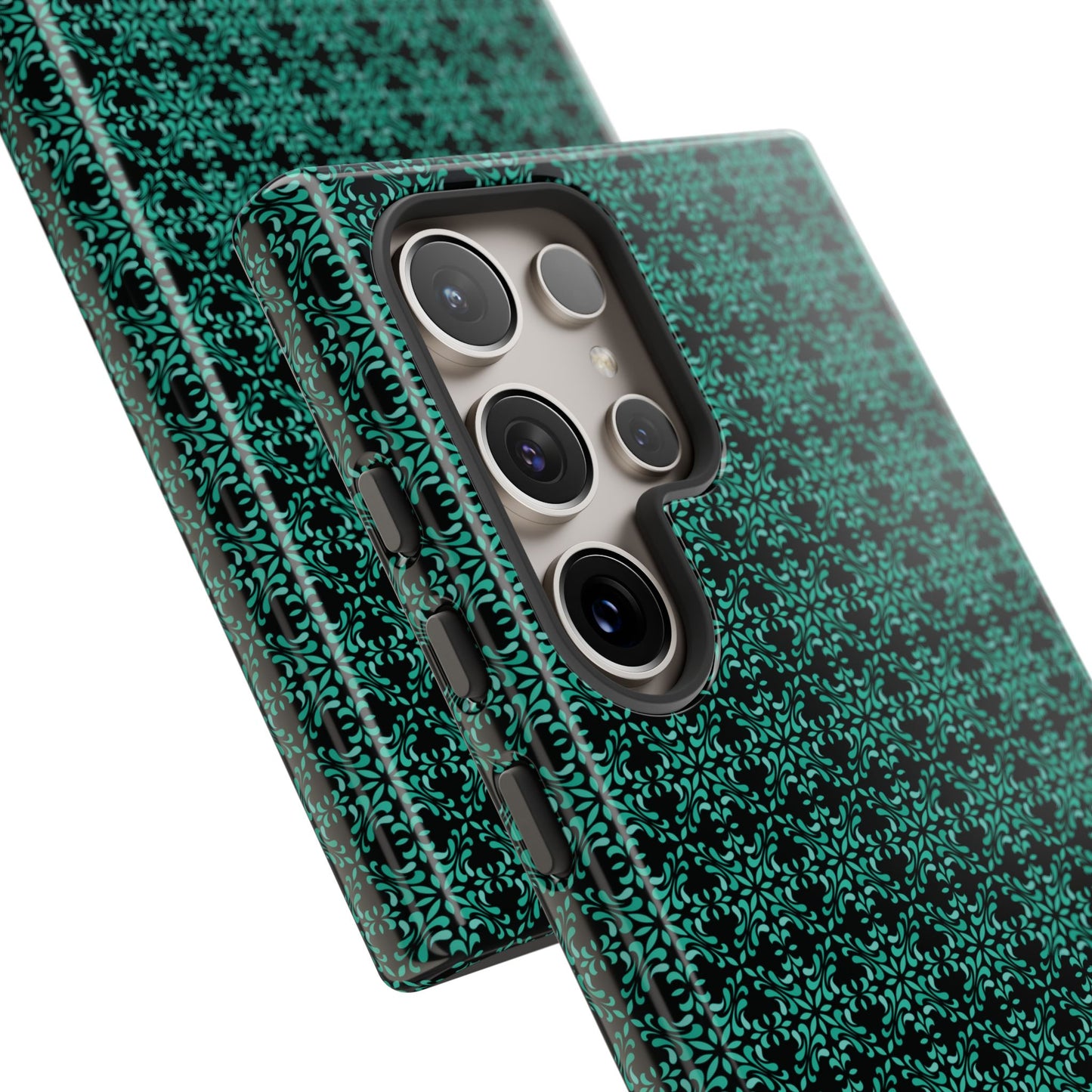 Vibrant Kaleidoscope - Turquoise - Black - Tough Cases