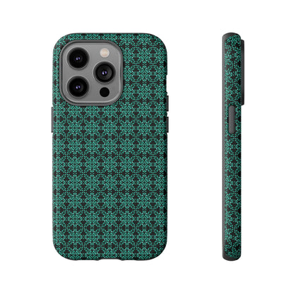 Vibrant Kaleidoscope - Turquoise - Black - Tough Cases