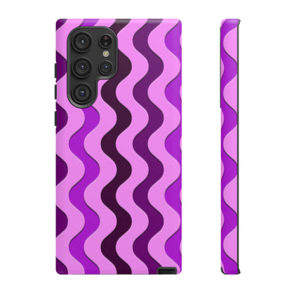 Vertical retro wavy purple and pink - Tough Cases