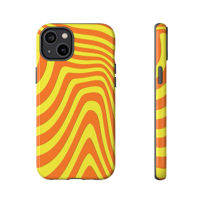 Retro wavy - Yellow and Orange - Tough Cases