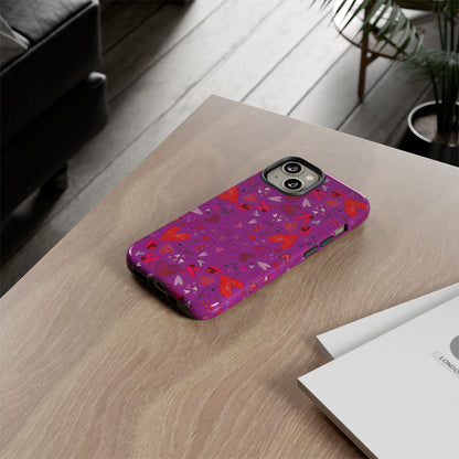 Heart Doodles - Deep Magenta B805AE - Tough Cases