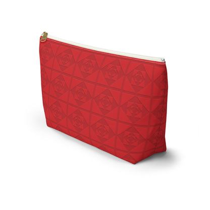 Embossed Geometric Pattern - Accessory Pouch w T-bottom