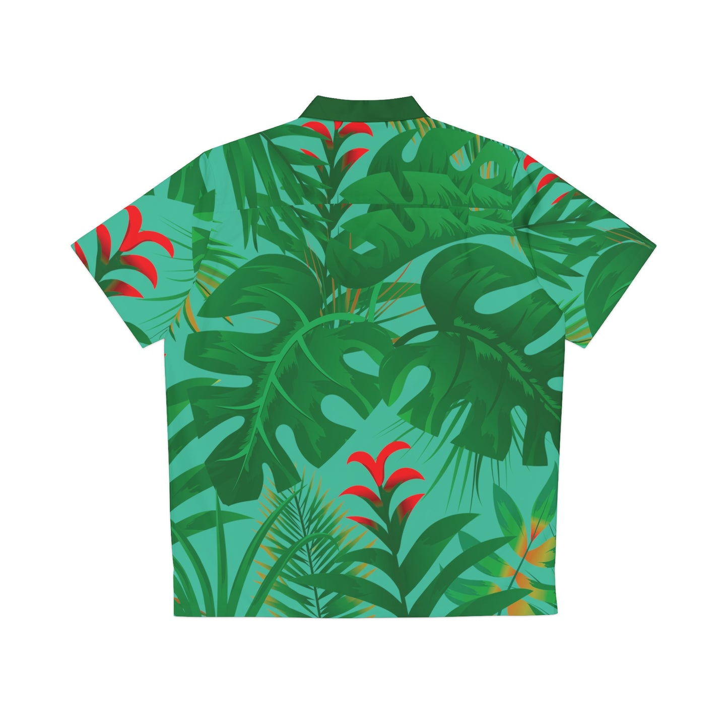 Tropical Hideaway - Turquoise 12d3ad - Men's Hawaiian Shirt