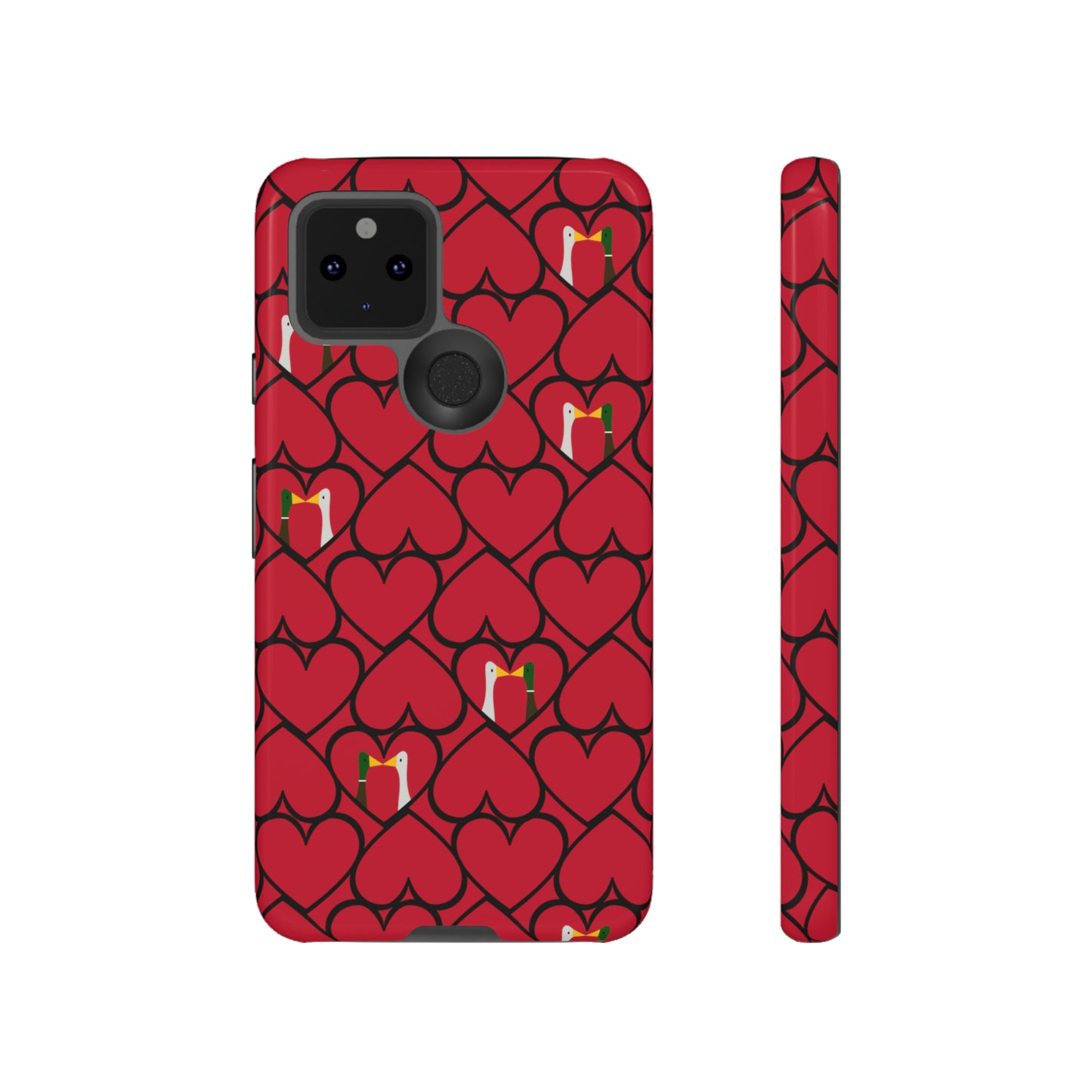 Ducks in hearts - Fire Engine Red c8092e - Tough Cases