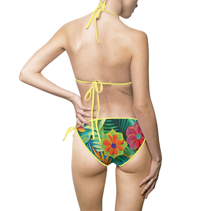 Multiple Tropical Flowers2 - Women's Bikini Swimsuit