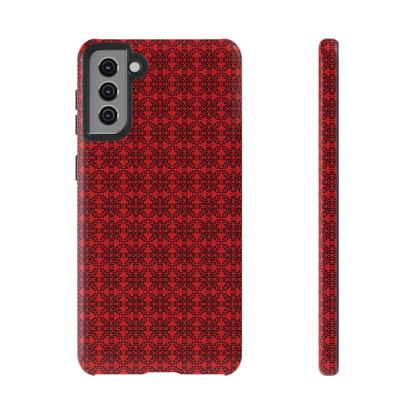 Vibrant Kaleidoscope - Black - Scarlet - Tough Cases