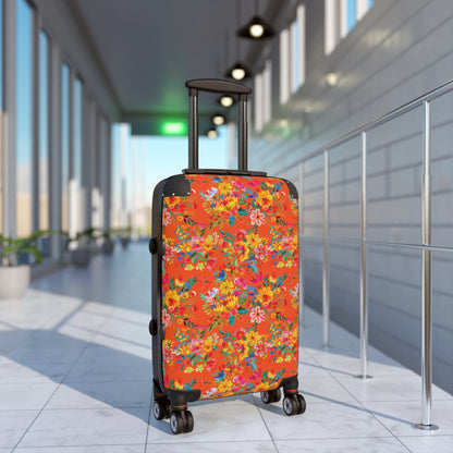 Bright Bold Watercolor Flowers - Orange FE5000 - Suitcase