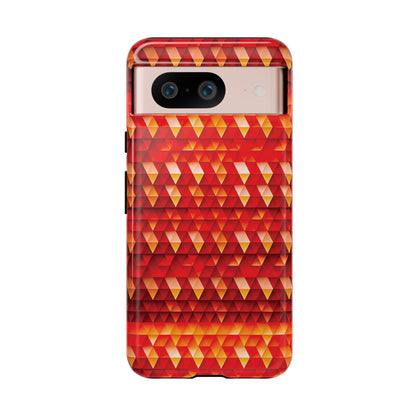 Geometric Flame - Red Triangles - Boston University Red d00000 - Tough Cases