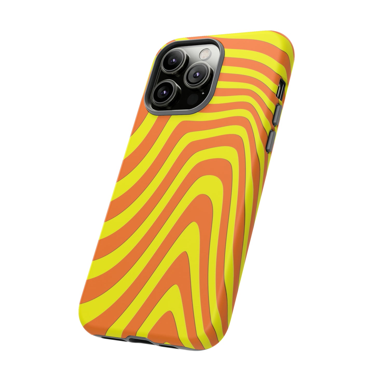 Retro wavy - yellow and orange - Tough Cases