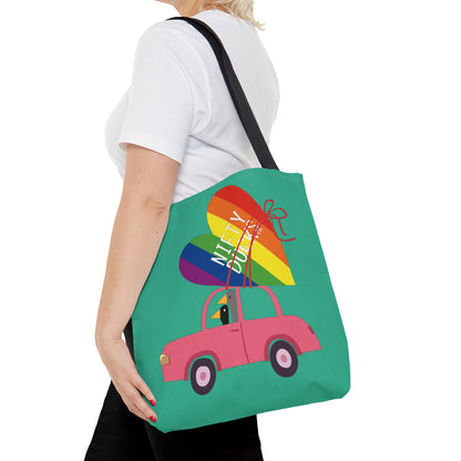 Ducks delivering a lot of love - Pride - Turquoise 12d3ad - Tote Bag