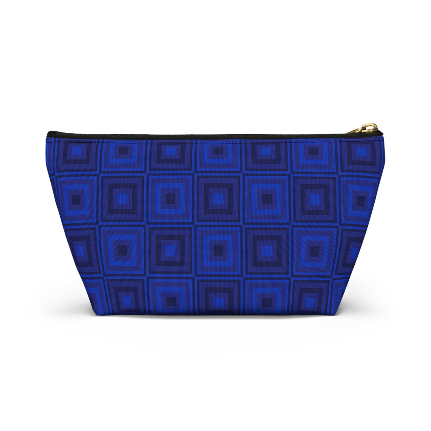 Blue Squares - Accessory Pouch w T-bottom