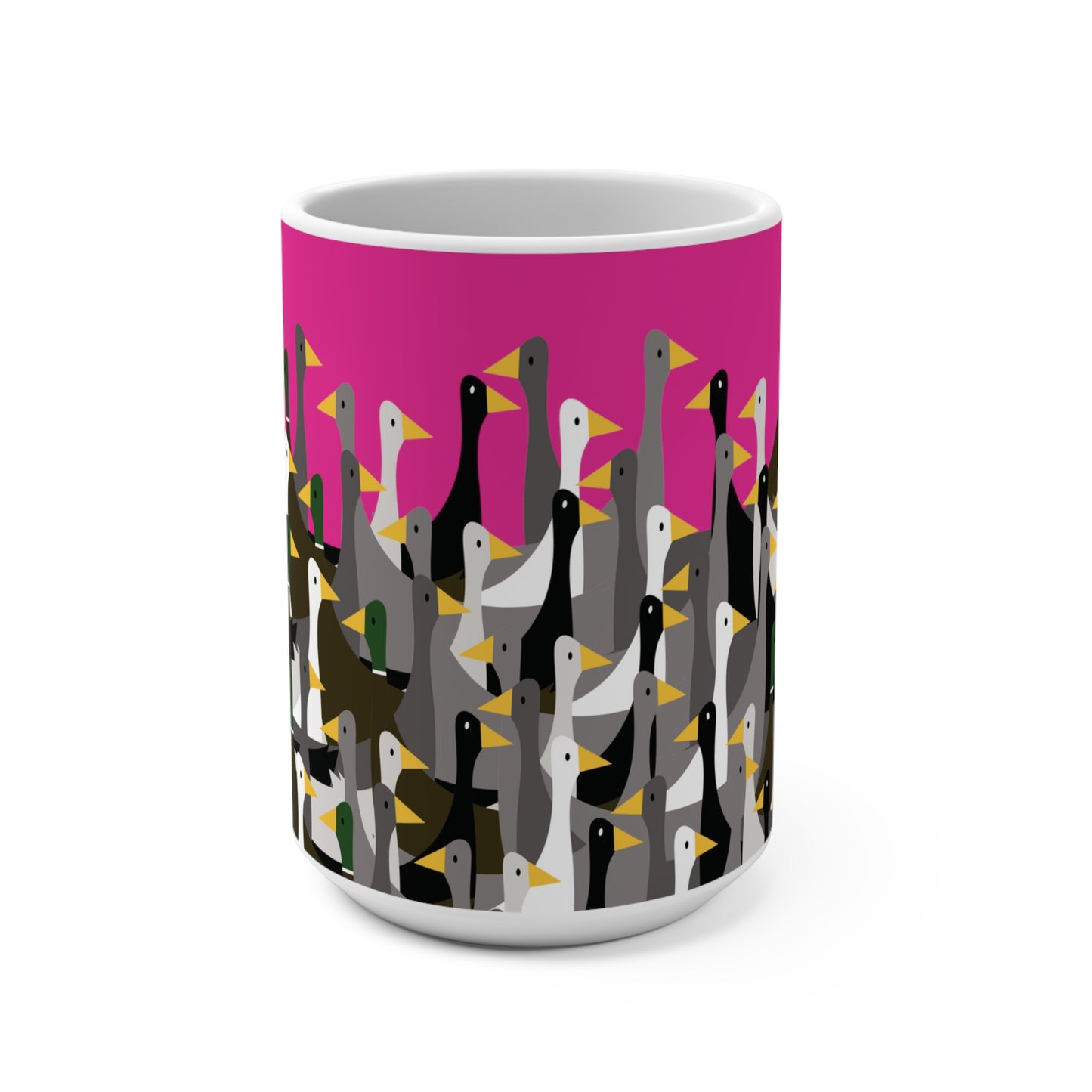 That is a LOT of ducks - Mean Girls Lipstick ff00a8 - Mug 15oz