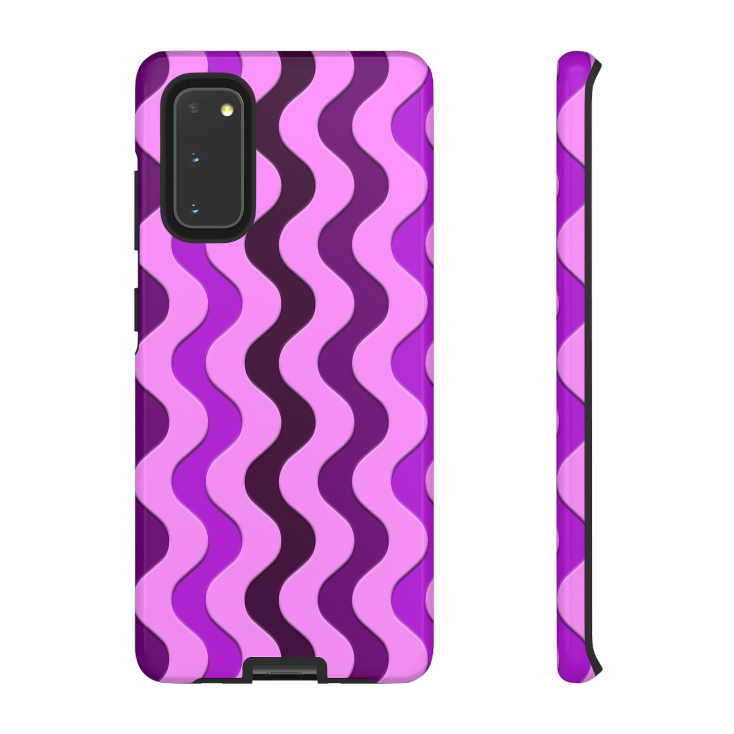 Vertical retro wavy purple and pink - Tough Cases