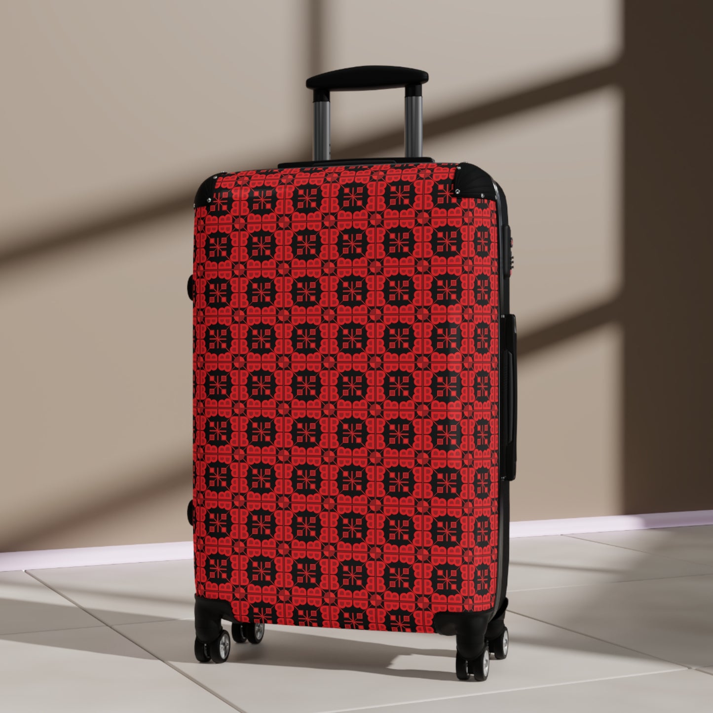 Letter Art - B - Red - Black 000000 - Suitcase