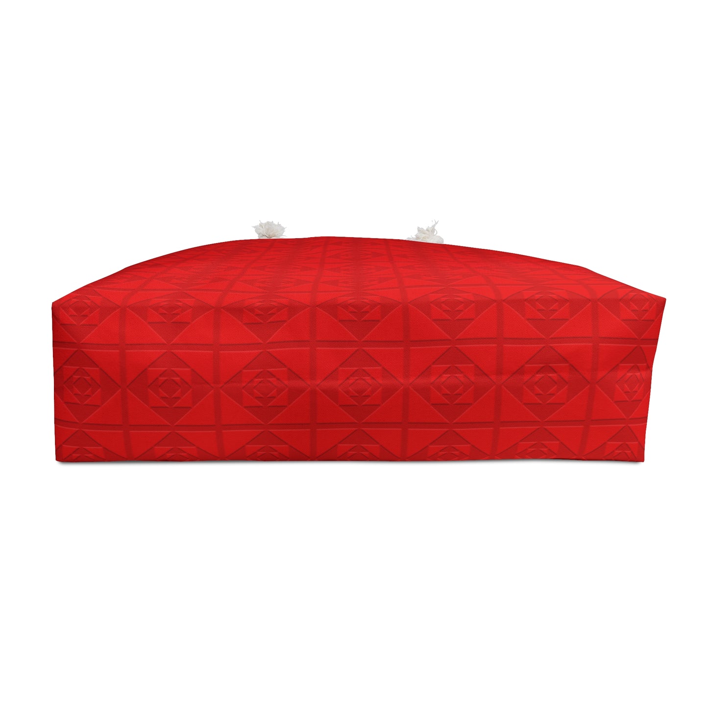 Embossed Geometric Pattern - Red - Weekender Bag