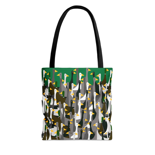 That is a LOT of Ducks! - Dark Spring Green 057944 - Tote Bag