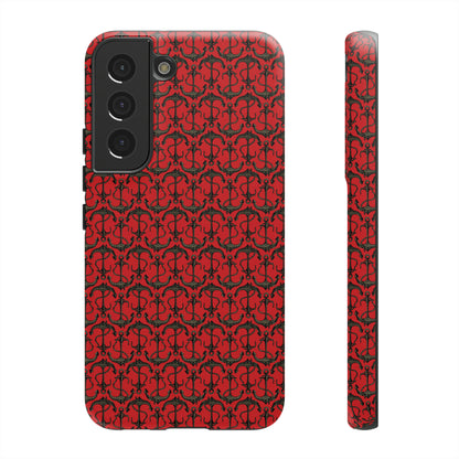 Anchors Away - Black Gray - Scarlet de0000 - Tough Cases