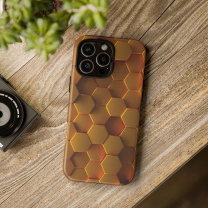 Hexagonal pattern - Gold - Tough Cases