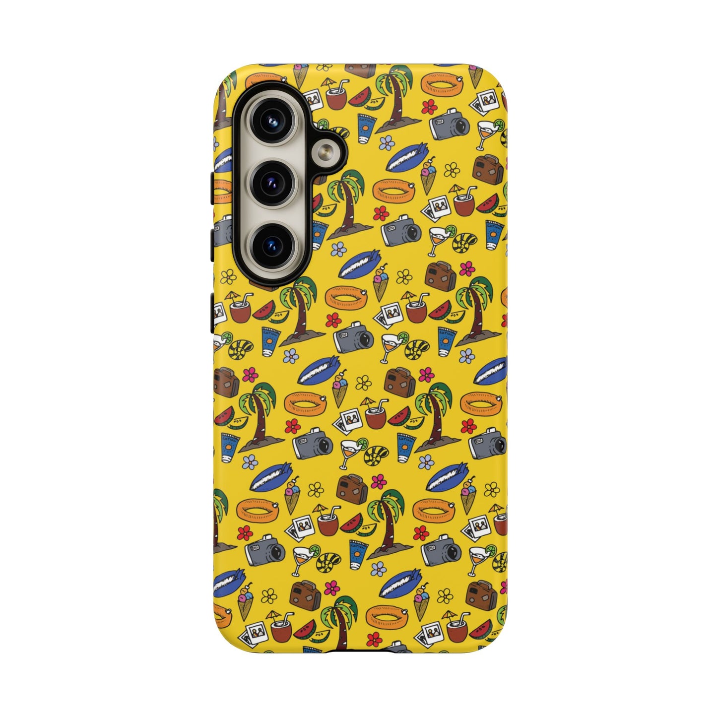 Summer doodles - yellow ffd800 - Tough Cases