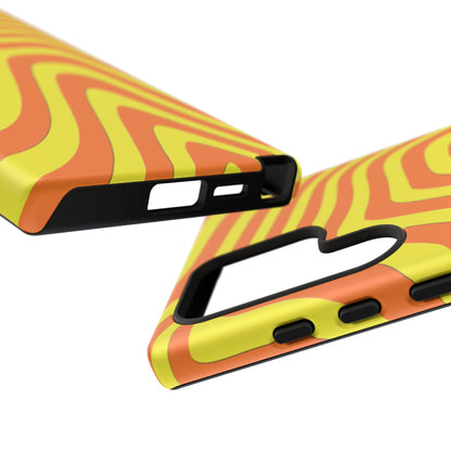 Retro wavy - Yellow and Orange - Tough Cases