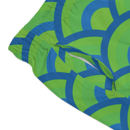 Green and Blue Sunrise - Swim Trunks