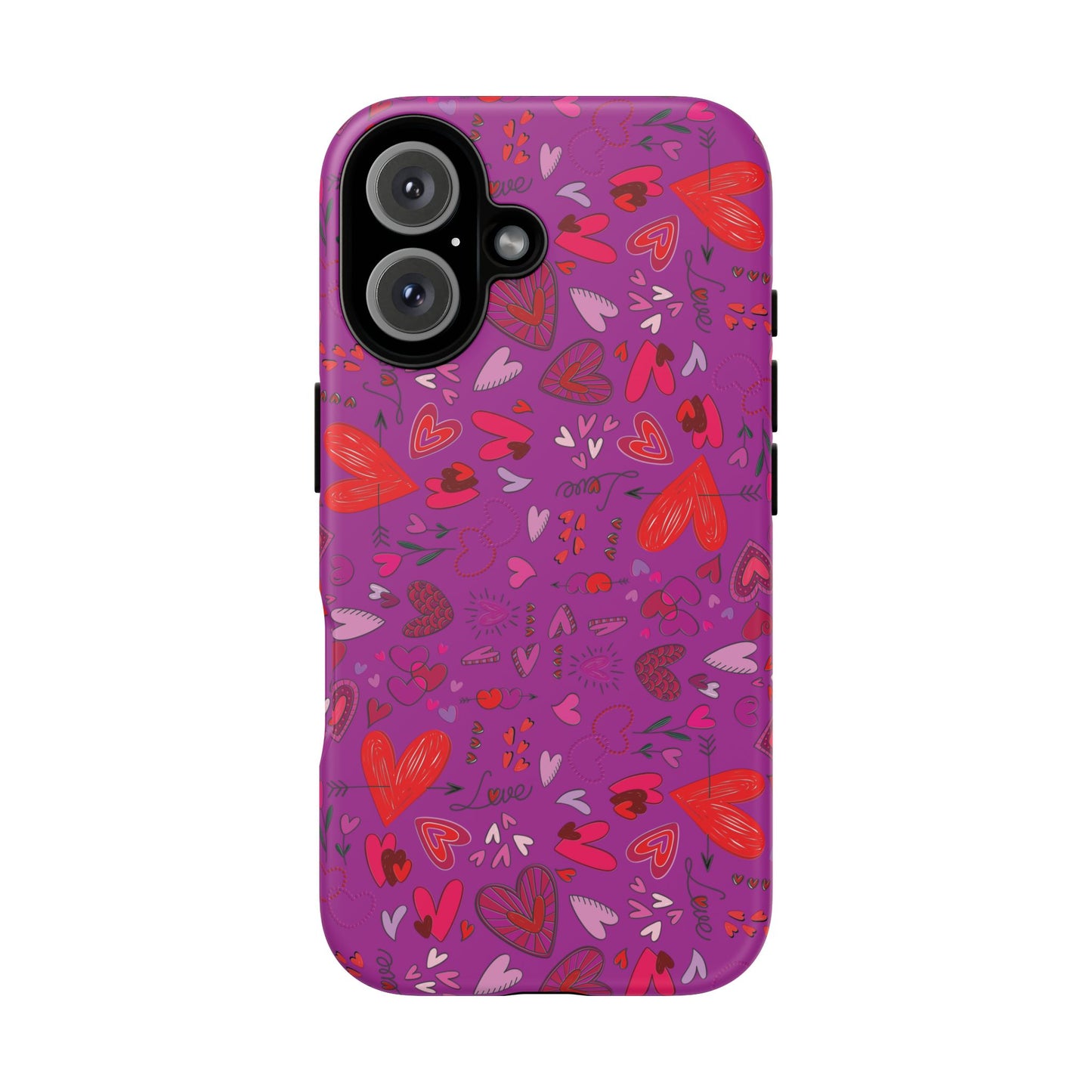 Heart Doodles - Deep Magenta B805AE - Tough Cases