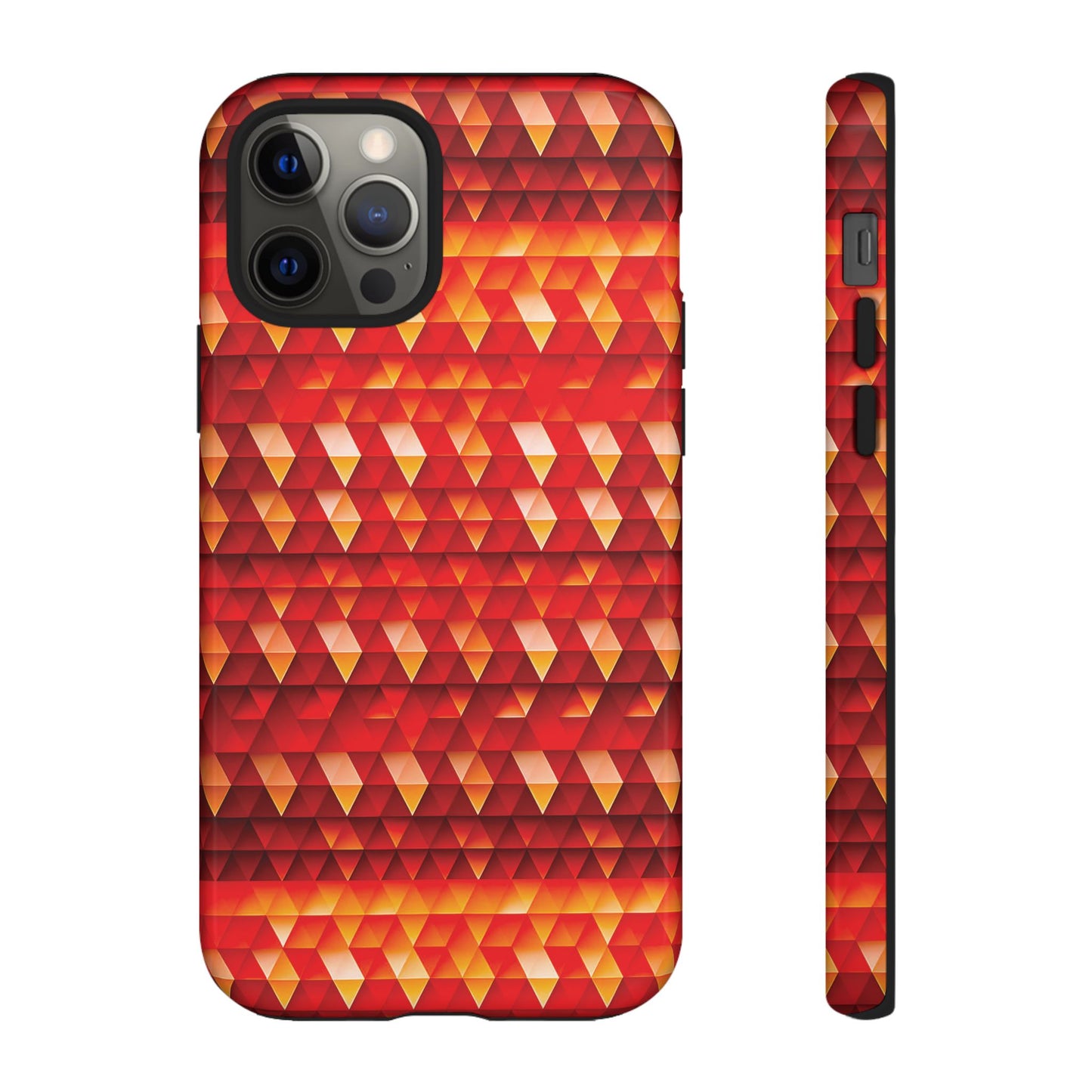 Geometric Flame - Red Triangles - Boston University Red d00000 - Tough Cases