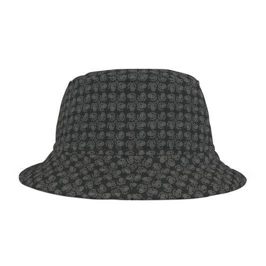 Octopie - Gray - Black 000000 - Bucket Hat (AOP)