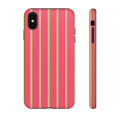 Pink and green stripes - Tough Cases