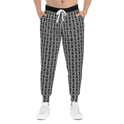 Letter Art - E - Black 000000 - Athletic Joggers