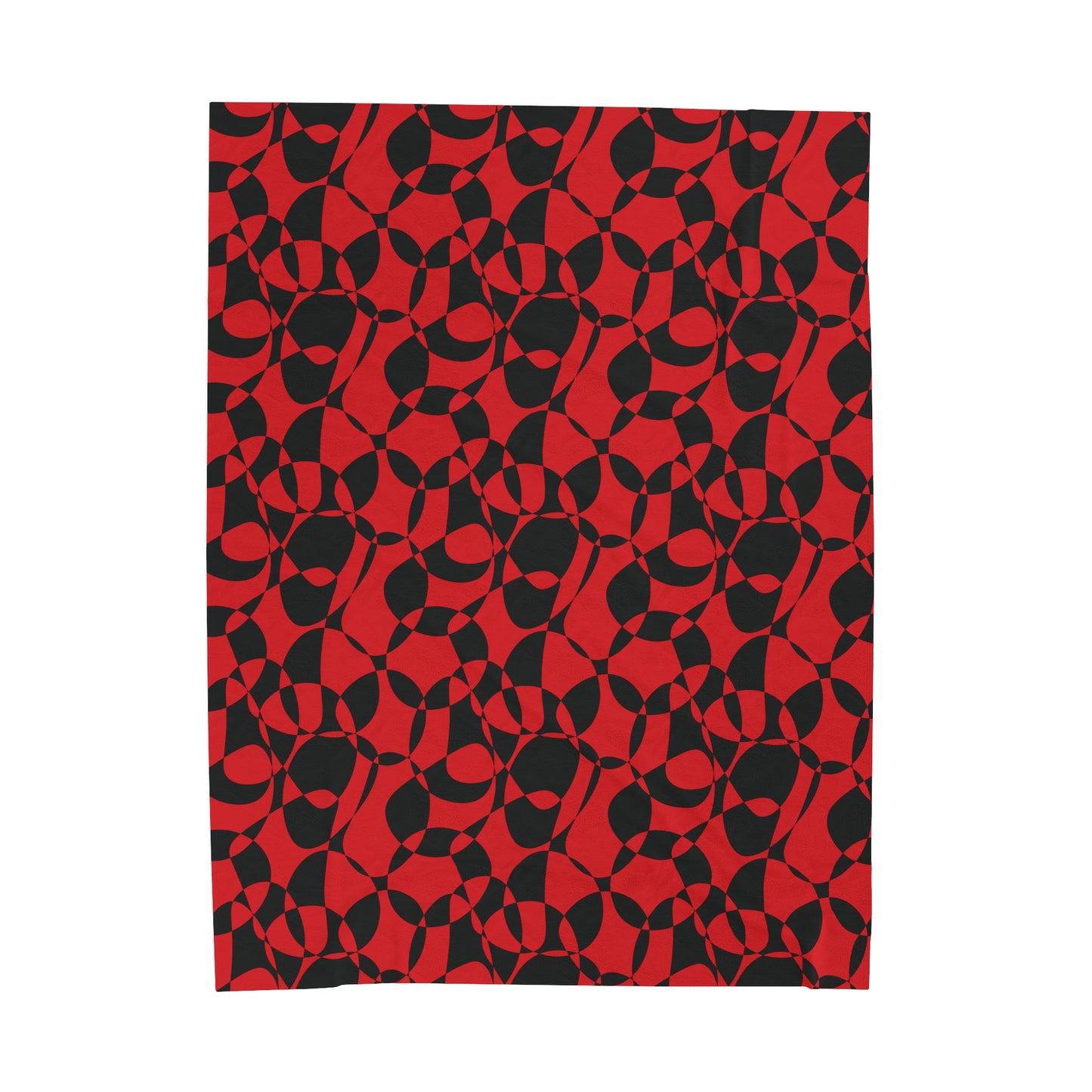 Scarlet Symphony - Black - Velveteen Plush Blanket