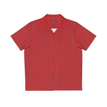 Anchors Away - Red - Dark Red ca1028 - Men's Hawaiian Shirt